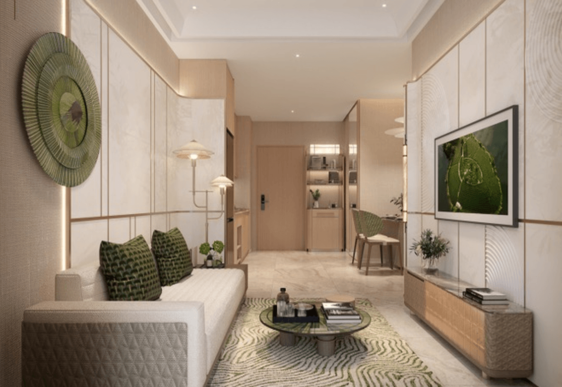 phối cảnh nội thất căn hộ 1 phòng ngủ