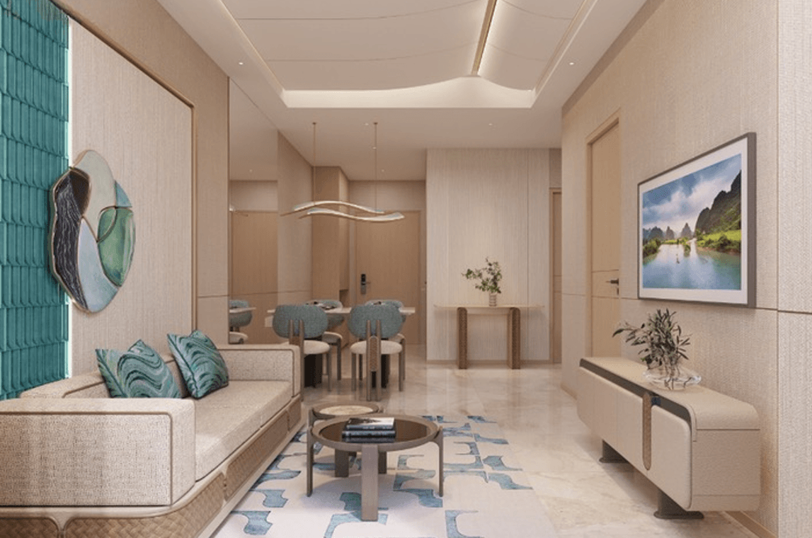 phối cảnh nội thất căn hộ 2 phòng ngủ