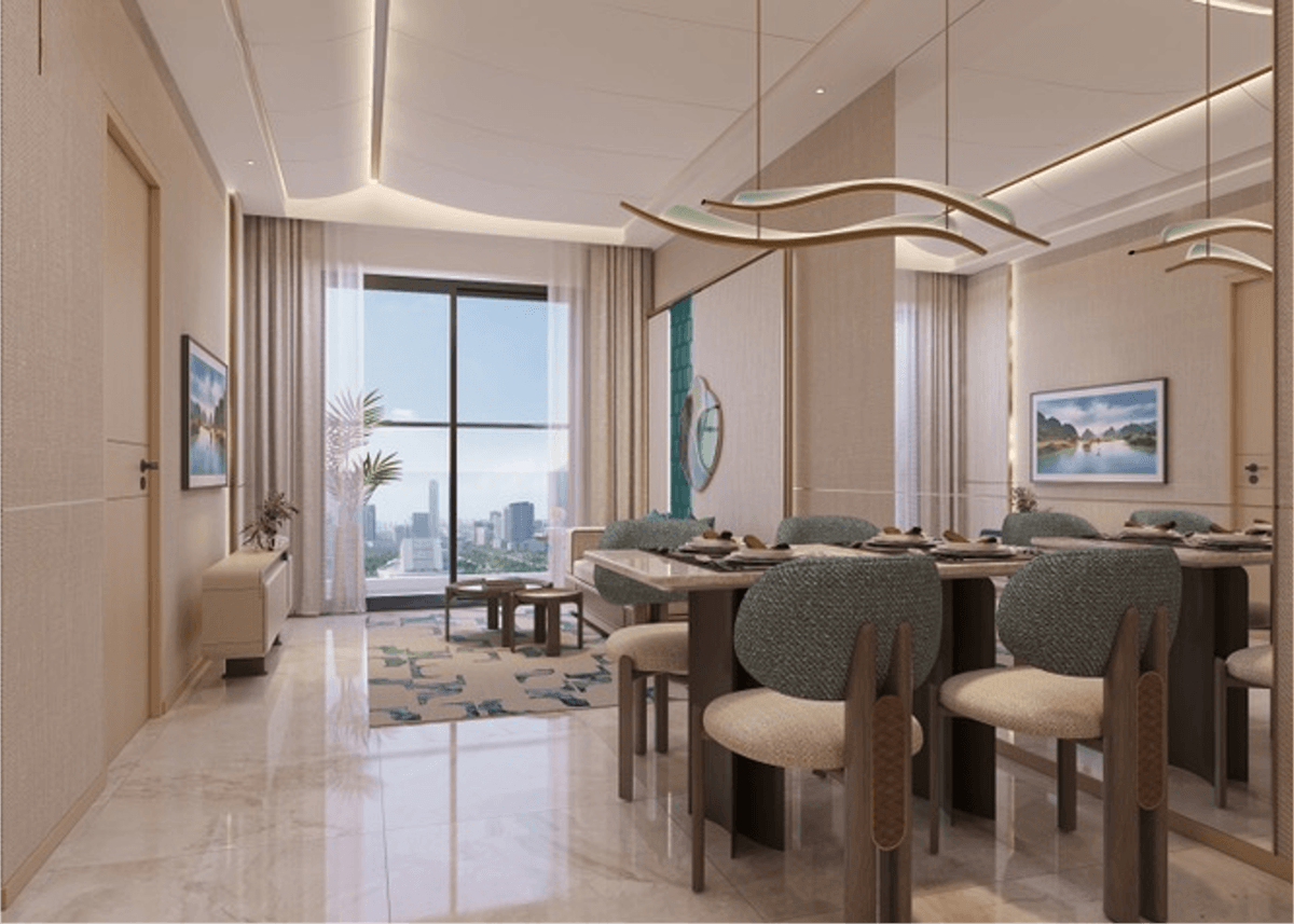 phối cảnh nội thất căn hộ 2 phòng ngủ